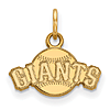 10kt Yellow Gold 3/8in San Francisco Giants Arched Baseball Pendant