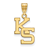 Kansas State University KS Pendant 5/8in 10k Yellow Gold