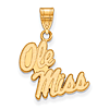 14k Yellow Gold 5/8in University of Mississippi Ole Miss Pendant