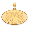 14kt Yellow Gold 3/4in Auburn University Tigers Oval Pendant