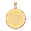 10k Yellow Gold 1in Baylor University Wildcat Round Pendant