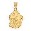 10kt Yellow Gold 3/4in University of Georgia Bulldog G Hat Pendant