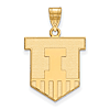 14kt Yellow Gold 3/4in University of Illinois Victory Badge Pendant