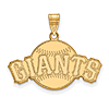14kt Yellow Gold 5/8in San Francisco Giants Arch Baseball Pendant
