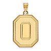 10kt Yellow Gold 1in Ohio State University Block O Pendant