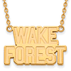Wake Forest University Logo Necklace 3/4in 10k Yellow Gold