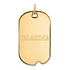 10kt Yellow Gold University of Oklahoma Dog Tag