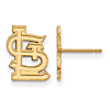 14kt Yellow Gold St. Louis Cardinals STL Post Earrings