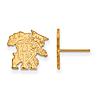 14kt Yellow Gold University of Kentucky Wildcat Post Earrings