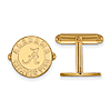 14kt Yellow Gold University of Alabama Round Crimson Tide Cuff Links