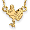 14k Yellow Gold Virginia Tech HokieBird Small Necklace 