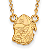 University of Georgia Small Bulldog G Hat Necklace 10k Yellow Gold