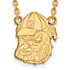 University of Georgia Bulldog G Hat Necklace 10k Yellow Gold