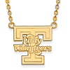 10kt Yellow Gold 3/4in Lady Volunteers Pendant and 18in Chain