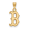 14kt Yellow Gold 1/2in Boston Red Sox B Pendant
