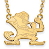 14k Yellow Gold University of Notre Dame Leprechaun Pendant Necklace
