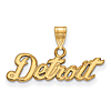 10kt Yellow Gold 3/8in Detroit Pendant