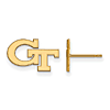 14k Yellow Gold Georgia Tech Extra Small Logo Earrings