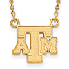 14kt Yellow Gold Texas A&M University Logo Pendant with 18in Chain