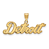 10kt Yellow Gold 5/8in Detroit Pendant