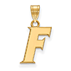 10kt Yellow Gold 1/2in University of Florida F Pendant