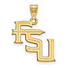 10kt Yellow Gold 3/4in Florida State University FSU Pendant