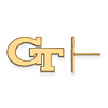 14k Yellow Gold Georgia Tech Logo Post Earrings