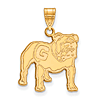 10kt Yellow Gold 3/4in University of Georgia Standing Bulldog Pendant