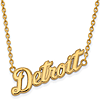 14kt Yellow Gold Detroit Pendant on 18in Chain