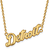 10kt Yellow Gold Detroit Pendant on 18in Chain
