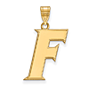 10kt Yellow Gold 3/4in University of Florida F Pendant