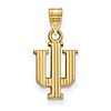 14kt Yellow Gold 1/2in Indiana University Striped Logo Pendant