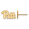 10k Yellow Gold University of Pittsburgh Extra Small Post Earrings