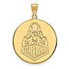 10k Yellow Gold Purdue University Boilermakers Round Pendant 1in