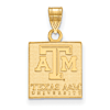 14kt Yellow Gold 1/2in Texas A&M University Tablet Pendant