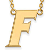 10kt Yellow Gold University of Florida F Pendant with 18in Chain