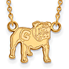 14k Yellow Gold University of Georgia 1/2in Standing Bulldog Necklace