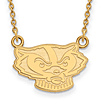 University of Wisconsin 1/2in Badger Face Necklace 14k Yellow Gold