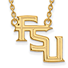 Florida State University 3/4in FSU Pendant Necklace 10k Yellow Gold