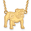 14k Yellow Gold Univ. Georgia Standing Bulldog Pendant on 18in Chain