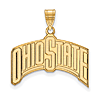 14kt Yellow Gold 3/4in Ohio State University Arched Pendant