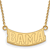 14kt Yellow Gold 1/2in BAMA Pendant with 18in Chain