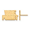 Wake Forest University Logo Post Earrings 10k Yellow Gold
