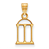 10kt Yellow Gold 1/2in University of Georgia Arch Pendant