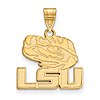 10kt Yellow Gold 5/8in LSU Eye of the Tiger Pendant