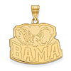 14kt Yellow Gold 3/4in University of Alabama Big Al BAMA Pendant