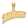 14kt Yellow Gold 1/2in Louisiana State University TIGERS Pendant