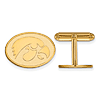 University of Iowa Oval Cuff Links 14k Yellow Gold