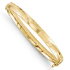 10k Yellow Gold 7in Italian Hinged Bangle Bracelet 5.9mm