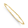 10kt Yellow Gold Italian Slip-on Wavy Bangle Bracelet